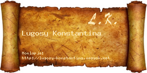 Lugosy Konstantina névjegykártya